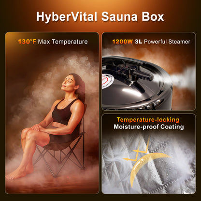 Hybervital Home Portable Steam Sauna Box