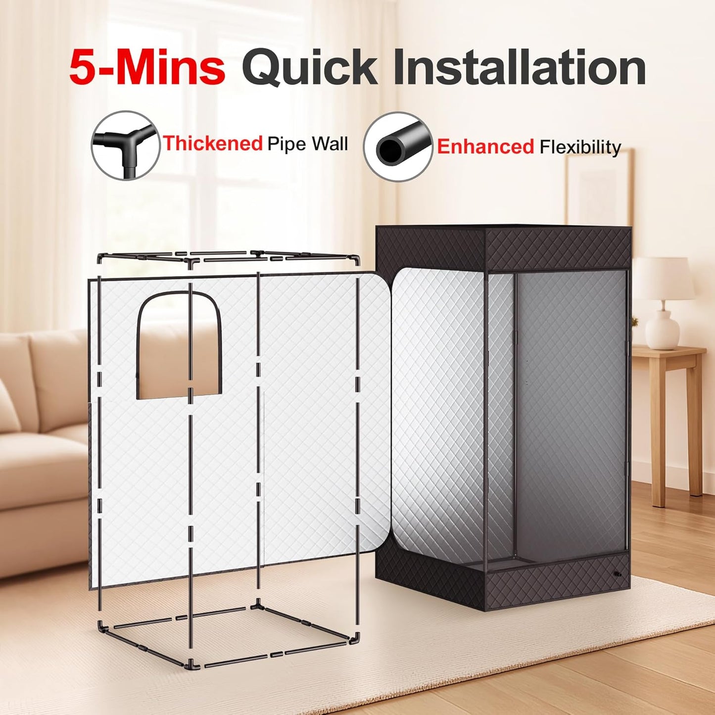 Hybervital Infrared Sauna Box, Newly Upgraded Portable Home Steam Sauna Box