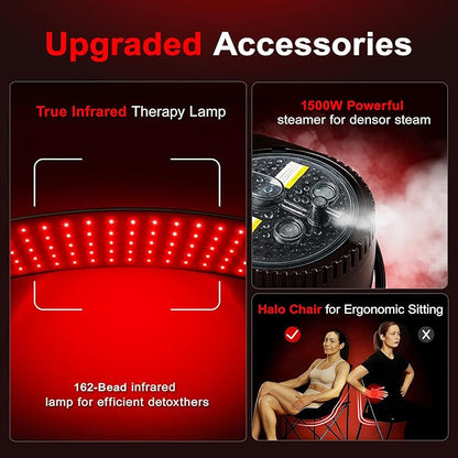 Hybervital Infrared Sauna Box, Newly Upgraded Portable Home Steam Sauna Box